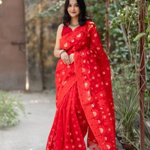 হাফসিল্ক জামদানী শাড়ি ( প্রিমিয়াম কোয়ালিটি )